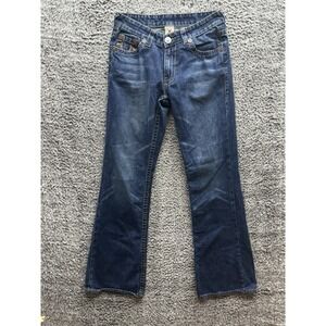 Vintage‎ True Religion Bobby Big T Low Rise Flare Jeans Women's 30 Med Wash